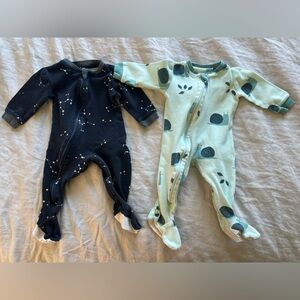 Set of zippy jams onesies